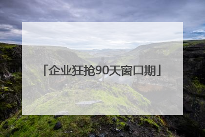 企业狂抢90天窗口期